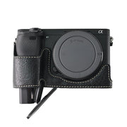 For Sony ILCE-6400 / A6300 / A6200 Litchi Texture PU Leather Camera Half Case Base(Black)