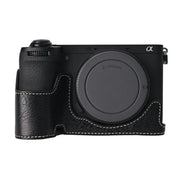 For Sony ILCE-6700 / A6700 Litchi Texture PU Leather Camera Half Case Base(Black)