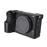 For Sony ILCE-6700 / A6700 Litchi Texture PU Leather Camera Half Case Base(Black)
