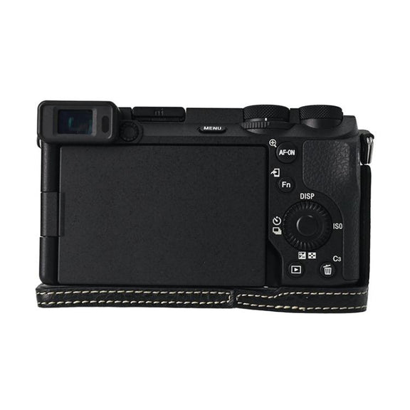 For Sony ILCE-6700 / A6700 Litchi Texture PU Leather Camera Half Case Base(Black)