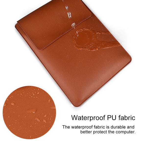 PU05 Sleeve Leather Case Carrying Bag with Small Storage Bag for 13.3 inch Laptop(Green)