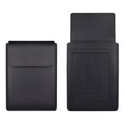 PU05 Sleeve Leather Case Carrying Bag with Small Storage Bag for 14.1 inch Laptop(Black)