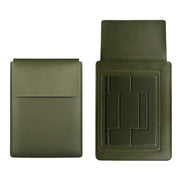 PU05 Sleeve Leather Case Carrying Bag with Small Storage Bag for 14.1 inch Laptop(Green)