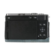 For Panasonic LUMIX S9 Litchi Texture PU Leather Camera Half Case Base(Blue)