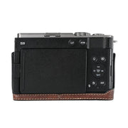 For Panasonic LUMIX S9 Litchi Texture PU Leather Camera Half Case Base(Coffee)