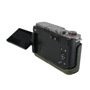 For Panasonic LUMIX S9 Litchi Texture PU Leather Camera Half Case Base(Green)