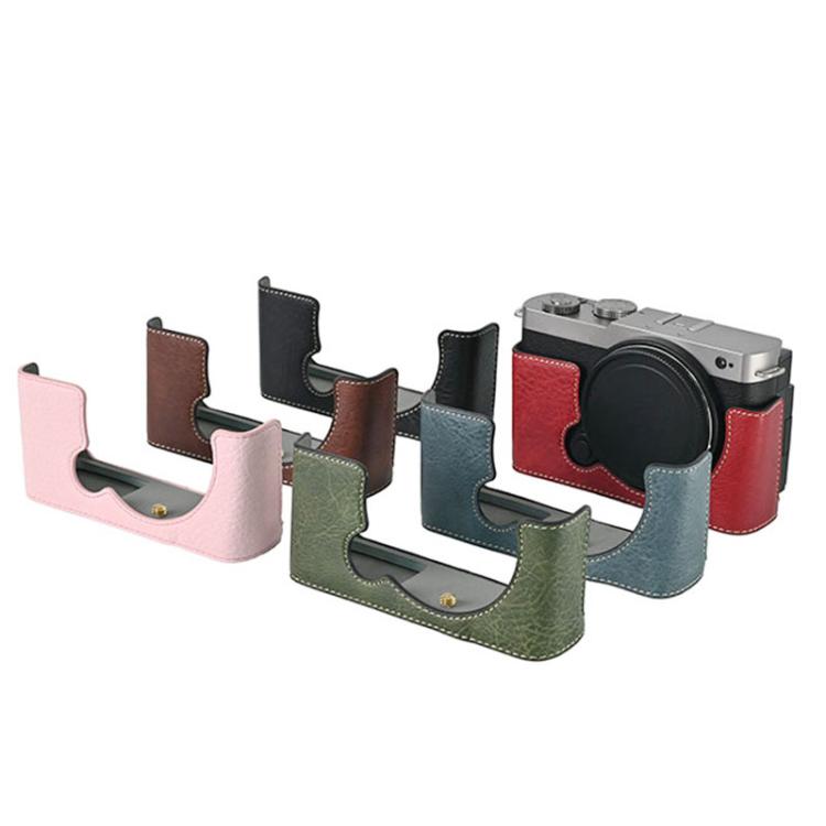 For Panasonic LUMIX S9 Litchi Texture PU Leather Camera Half Case Base(Wine Red) - free shipping - PMC TechLife - Order now!