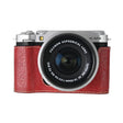 For FUJIFILM X-M5 Litchi Texture PU Leather Camera Half Case Base(Wine Red) - free shipping - PMC TechLife - Order now!