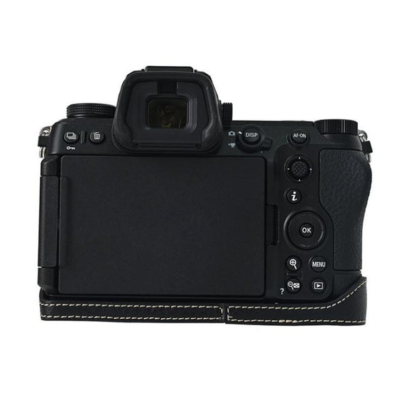For Nikon Z6III Litchi Texture PU Leather Camera Half Case Base(Black)