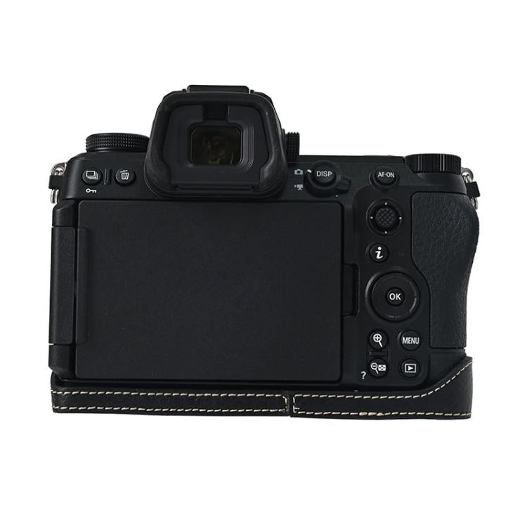 For Nikon Z6III Litchi Texture PU Leather Camera Half Case Base(Black)