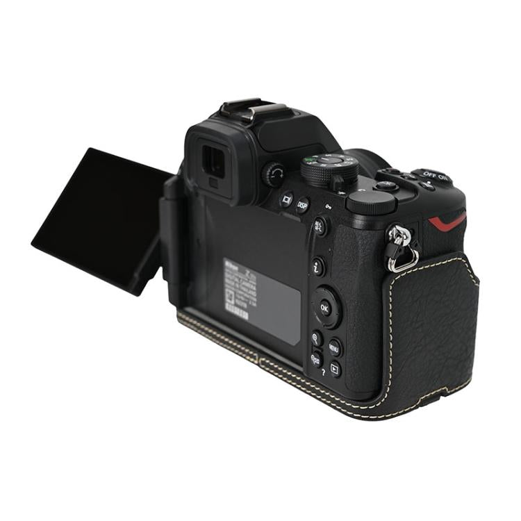 For Nikon Z50II Litchi Texture PU Leather Camera Half Case Base(Black) - free shipping - PMC TechLife - Order now!
