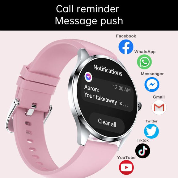H77 1.43 inch AMOLED Screen Health & Fitness Smart Watch IP67 Water-resistant Support BT Call(White)