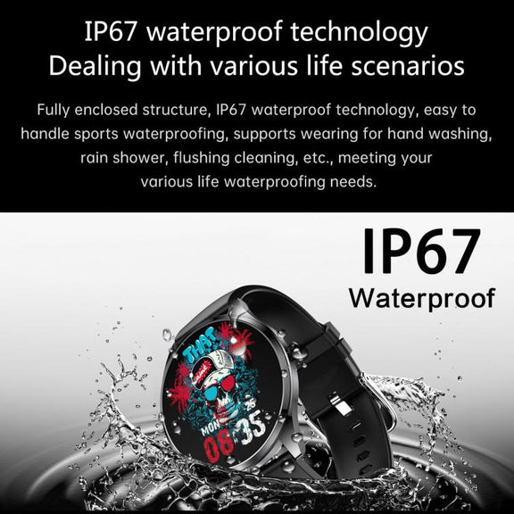 H77 1.43 inch AMOLED Screen Health & Fitness Smart Watch IP67 Water-resistant Support BT Call(Grey)