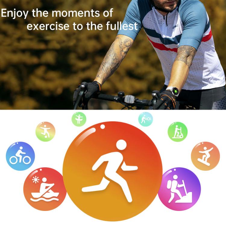 H77 1.43 inch AMOLED Screen Health & Fitness Smart Watch IP67 Water-resistant Support BT Call(White)