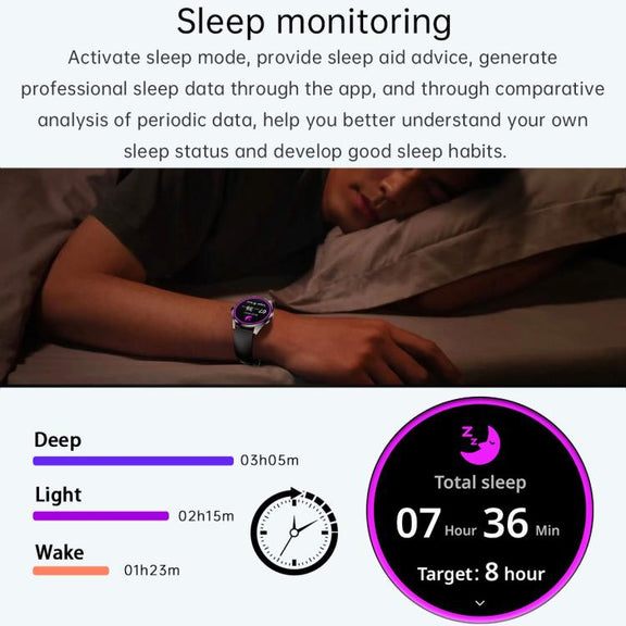 H77 1.43 inch AMOLED Screen Health & Fitness Smart Watch IP67 Water-resistant Support BT Call(Grey)