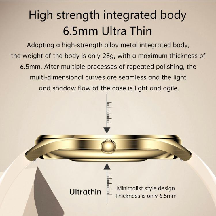 H77 1.43 inch AMOLED Screen Health & Fitness Smart Watch IP67 Water-resistant Support BT Call(Beige)
