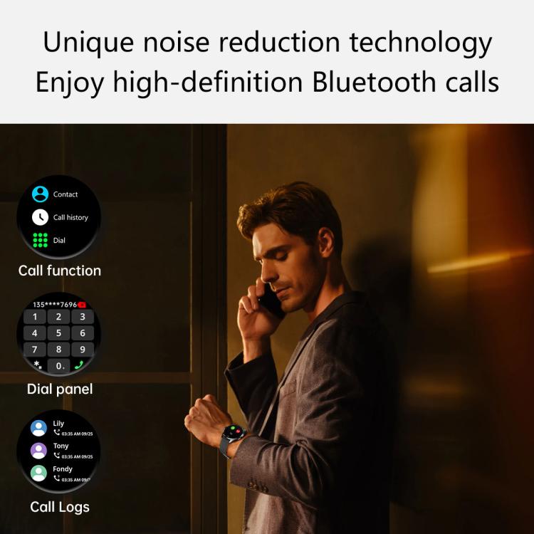 H77 1.43 inch AMOLED Screen Health & Fitness Smart Watch IP67 Water-resistant Support BT Call(Pink)