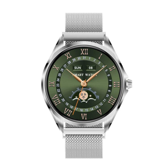 H78 1.43 inch AMOLED Screen Health & Fitness Smart Watch IP67 Water-resistant Support BT Call(Silver Milanese)
