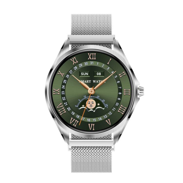 H78 1.43 inch AMOLED Screen Health & Fitness Smart Watch IP67 Water-resistant Support BT Call(Silver Milanese)