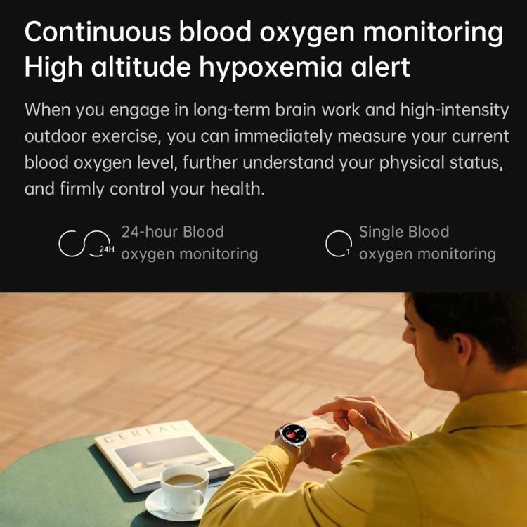 H78 1.43 inch AMOLED Screen Health & Fitness Smart Watch IP67 Waterproof Support BT Call(Silver Shell Brown Leather) - free shipping - PMc TechLife - Order now!