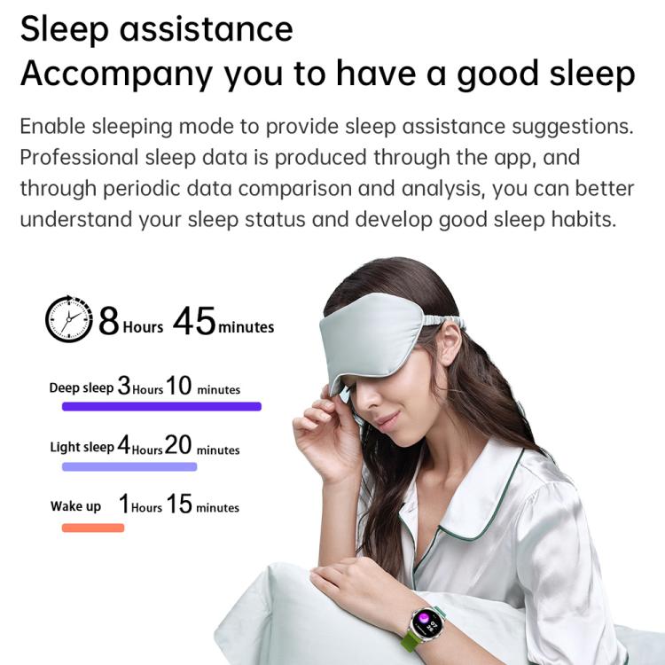 H78 1.43 inch AMOLED Screen Health & Fitness Smart Watch IP67 Water-resistant Support BT Call(Silver Shell Blue Leather)