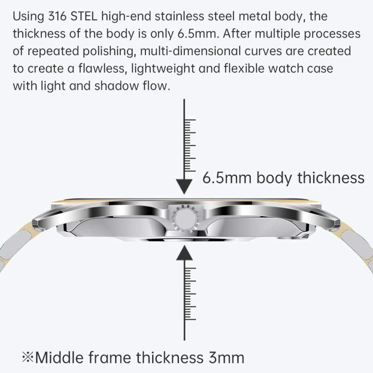 H78 1.43 inch AMOLED Screen Health & Fitness Smart Watch IP67 Waterproof Support BT Call(Gold Shell Green Leather) - free shipping - PMc TechLife - Order now!