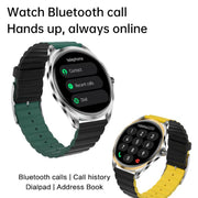 H78 1.43 inch AMOLED Screen Health & Fitness Smart Watch IP67 Water-resistant Support BT Call(Silver Milanese)