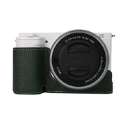 For Sony ZV-E10 Litchi Texture PU Leather Camera Half Case Base(Green)