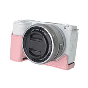 For Sony Alpha ZV-E10 II / ZV-E10M2 Litchi Texture PU Leather Camera Half Case Base(Pink)