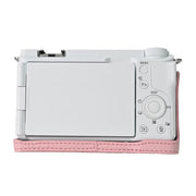 For Sony Alpha ZV-E10 II / ZV-E10M2 Litchi Texture PU Leather Camera Half Case Base(Pink)