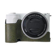 For Sony Alpha ZV-E10 II / ZV-E10M2 Litchi Texture PU Leather Camera Half Case Base(Green)