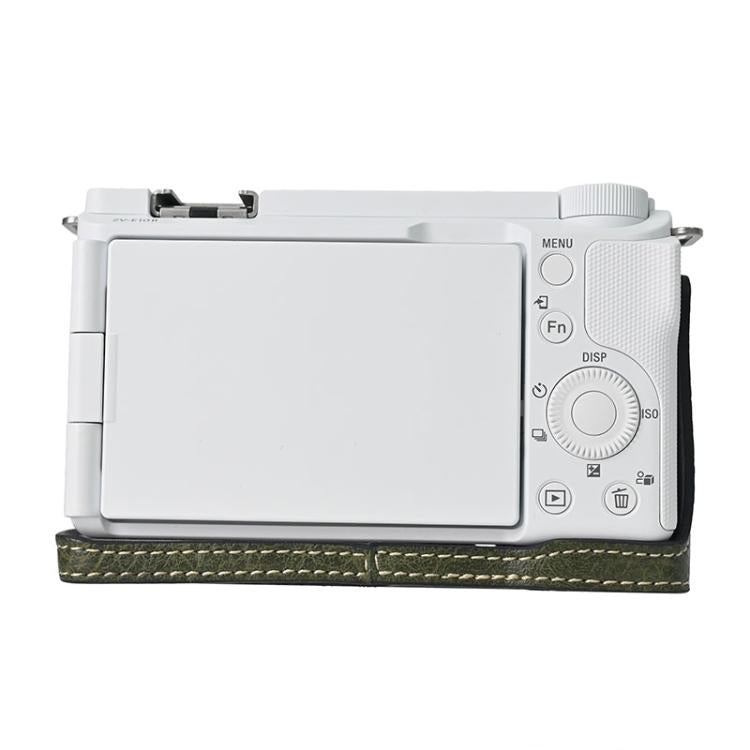 For Sony Alpha ZV-E10 II / ZV-E10M2 Litchi Texture PU Leather Camera Half Case Base(Green) - free shipping - PMC TechLife - Order now!