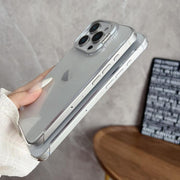 For iPhone 15 Pro Ultra-thin Transparent Frameless Lens Holder Phone Case