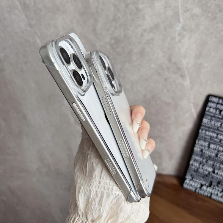 For iPhone 15 Pro Ultra-thin Transparent Frameless Lens Holder Phone Case