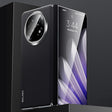 For OPPO Find N5 SULADA Frameless Top Layer Cowhide Leather Hybrid PC Phone Case(Black) - free shipping - PMC TechLife - Order now!