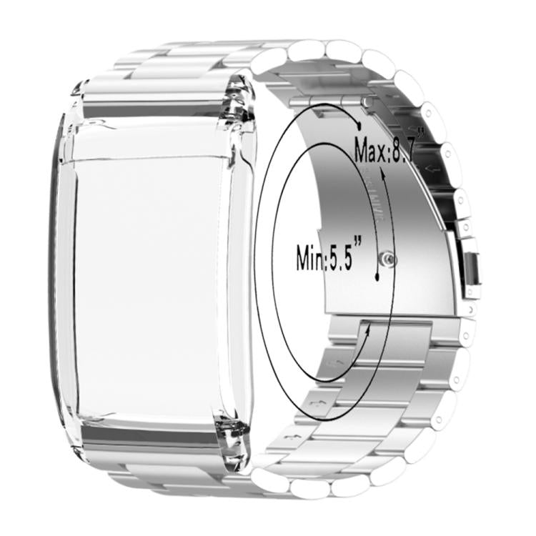 For WHOOP 4.0 Three Beads Solid Metal Watch Band(Silver)