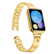 For Xiaomi Mi Band 8 Pro / Redmi Watch 4 Snowflake Petals Bracelet Metal Watch Band(Gold)