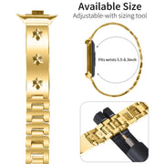 For Xiaomi Mi Band 8 Pro / Redmi Watch 4 Snowflake Petals Bracelet Metal Watch Band(Gold)