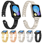 For Xiaomi Mi Band 8 Pro / Redmi Watch 4 Snowflake Petals Bracelet Metal Watch Band(Gold)