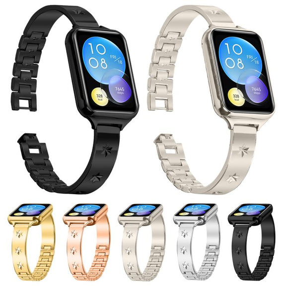 For Xiaomi Mi Band 8 Pro / Redmi Watch 4 Snowflake Petals Bracelet Metal Watch Band(Gold)