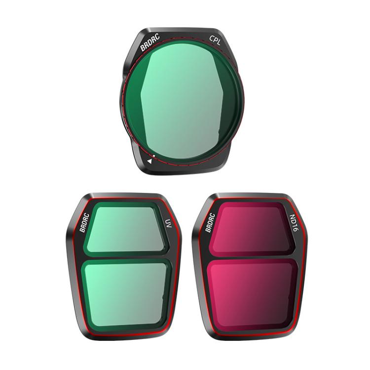 For DJI Air 3S BRDRC Camera Lens Filter, Filter:3 in 1 CPL UV ND16 - free shipping - PMC TechLife - Order now!