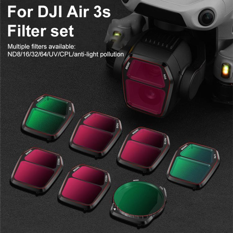 For DJI Air 3S BRDRC Camera Lens Filter, Filter:ND8 - free shipping - PMC TechLife - Order now!