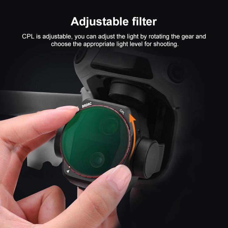 For DJI Air 3S BRDRC Camera Lens Filter, Filter:6 in 1 ND8-64 UV CPL - free shipping - PMC TechLife - Order now!
