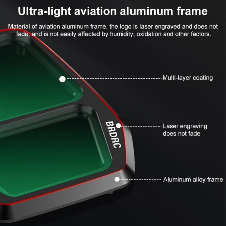 For DJI Air 3S BRDRC Camera Lens Filter, Filter:4 in 1 CPL ND16-64 - free shipping - PMC TechLife - Order now!