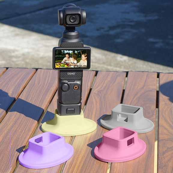 For DJI OSMO Pocket 3 BRDRC Silicone Desktop Base Bracket(Red)