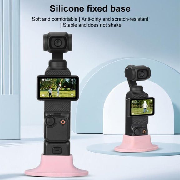 For DJI OSMO Pocket 3 BRDRC Silicone Desktop Base Bracket(Red)