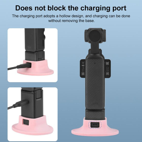 For DJI OSMO Pocket 3 BRDRC Silicone Desktop Base Bracket(Grey)