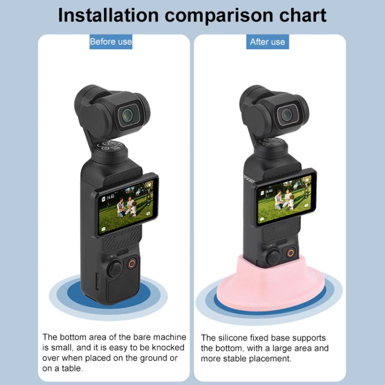 For DJI OSMO Pocket 3 BRDRC Silicone Desktop Base Bracket(Grey) - free shipping - PMC TechLife - Order now!
