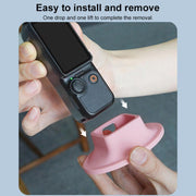 For DJI OSMO Pocket 3 BRDRC Silicone Desktop Base Bracket(Purple)