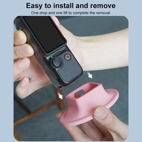 For DJI OSMO Pocket 3 BRDRC Silicone Desktop Base Bracket(Red)
